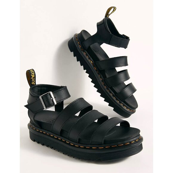 Dr. Martens Women's Blaire Platform Gladiator Sandal in Black Size 9 - Picture 1 of 12